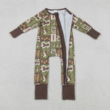 LR2949 Hunting Mallard Ducks Camo Baby Sleepers Footie Romper