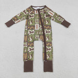 LR2949 Hunting Mallard Ducks Camo Baby Sleepers Footie Romper