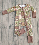 Preorder Samples LR2949 Hunting Mallard Ducks Camo Baby Sleepers Romper
