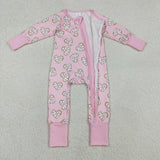 LR2960 Valentine's Day Donuts Baby Sleepers Romper