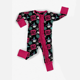 Preorder Samples LR2962 Wild Child Turquoise Baby Sleepers Romper
