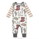 Preorder Samples LR2977 Western Boots Baby Boys Romper