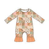 Preorder MOQ 5 pcs Each Style Fall Flower Floral Baby Romper