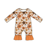 Preorder MOQ 5 pcs Each Style Fall Flower Floral Baby Romper