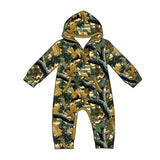 Preorder MOQ 5 pcs Each Style Hunting Camo Hoodie Zipper Baby Boys Romper