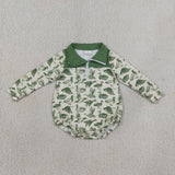 LR3050 Mallard Ducks Zipper Baby Boys Romper