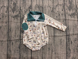 Preorder Samples LR3052 Mallard Ducks Zipper Baby Boys Romper