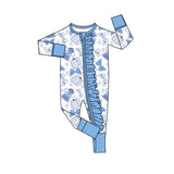 Preorder MOQ 5 pcs Each Style Fall Pumpkin Bows Baby Sleepers Romper
