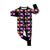 Preorder MOQ 5 pcs Each Style Pumpkin Bows Flower Baby Sleepers Romper