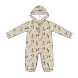 Preorder MOQ 5 pcs Each Style Hunting Western Baby Hoodie Romper
