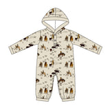 Preorder MOQ 5 pcs Each Style Hunting Western Baby Hoodie Romper