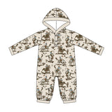 Preorder MOQ 5 pcs Each Style Hunting Western Baby Hoodie Romper