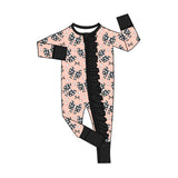 Preorder MOQ 5 pcs Each Style Halloween Pumpkin Bows Baby Sleepers Romper
