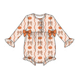 Preorder MOQ 5 Pcs Each Style Fall Pumpkin Bows Sister Girls Clothes