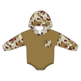 Preorder MOQ 5 pcs Each Style Hunting Camo Hoodie Baby Boys Romper