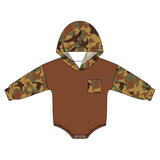 Preorder MOQ 5 pcs Each Style Hunting Camo Hoodie Baby Boys Romper