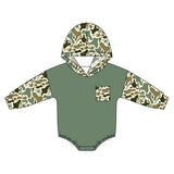 Preorder MOQ 5 pcs Each Style Hunting Camo Hoodie Baby Boys Romper