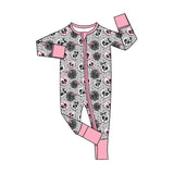Preorder MOQ 5 pcs Each Style Halloween Ghost Bows Baby Sleepers Romper