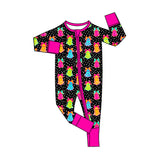 Preorder MOQ 5 pcs Each Style Halloween Ghost Bows Baby Sleepers Romper