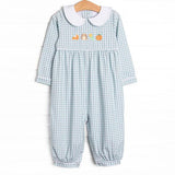Preorder Samples LR3105 Thanksgiving Day Embroidery Turkey Pumpkin Pie Baby Romper