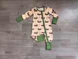 Preorder Samples LR3117 Hunting Camo Mallard Ducks Baby Sleepers Romper