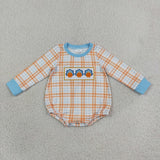 LR3138 Embroidery Thanksgiving Day Turkey Baby Boys Romper