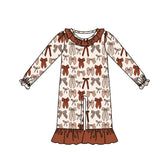 Preorder MOQ 5 pcs Each Style Fall Coquette Bows Kids Matching Clothes