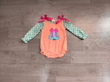 Preorder Samples Christmas Embroidery Trees Pink Bows Kids Matching Clothes
