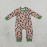 LR3209 Christmas Santa Hat Mallard Ducks Baby Boys Romper