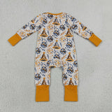 LR3212 Happy New Years Gold Baby Footie Sleepers Romper