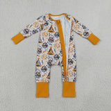 LR3212 Happy New Years Gold Baby Footie Sleepers Romper