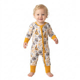 LR3212 Happy New Years Gold Baby Footie Sleepers Romper