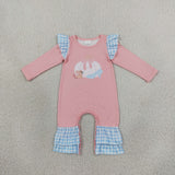 LR3217 Fall Pumpkin Mouse High Heel Baby Girls Romper
