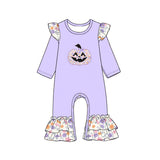 Preorder MOQ 5 pcs Each Style Halloween Pumpkin Flower Kids Matching Clothes