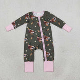 LR3225 Hunting Mallard Ducks Baby Footie Sleepers Romper