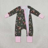 LR3225 Hunting Mallard Ducks Baby Footie Sleepers Romper