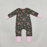 LR3225 Hunting Mallard Ducks Baby Footie Sleepers Romper