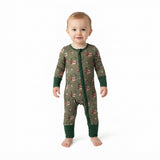 LR3232 Hunting Mallard Ducks Baby Footie Sleepers Romper