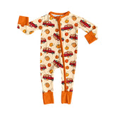 Preorder MOQ 5 pcs Each Style Fall Pumpkin Car Kids Matching Clothes