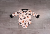 Preorder Samples Each Style Halloween Dog Pumpkin Kids Matching Clothes-2026.8.20