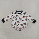 LR3238 Halloween Pumpkin Puppy Ghost Baby Boys Romper