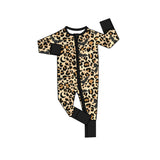 Preorder MOQ 5 pcs each Halloween Bat Leoaprd Feather Mommy And Me Pajamas Outfits