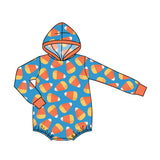 Preorder MOQ 5 pcs Each Style Halloween Candy Corn Kids Matching Clothes