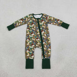LR3249 Mallard Ducks Camo Baby Footie Sleepers Romper