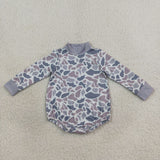 LR3260 Hunting Camo Middle Neckline Baby Bubble Romper