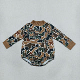 LR3261 Hunting Camo Mockneck Baby Bubble Romper