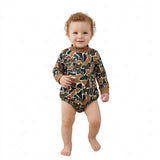 LR3261 Hunting Camo Mockneck Baby Bubble Romper