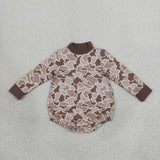 LR3263 Hunting Camo Middle Neckline Baby Bubble Romper