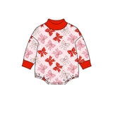 Preorder MOQ 5 pcs Each Style Valentine's Day Love Bows Baby Girls Romper