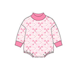 Preorder MOQ 5 pcs Each Style Valentine's Day Love Bows Baby Girls Romper